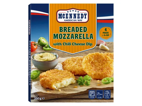 Παναρισμένη μοτσαρέλα με ντιπ Chili Cheese