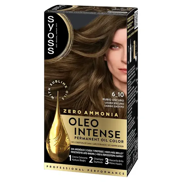 Syoss Βαφή Μαλλιών Oleo Intense No6-10 Ξανθό Σκούρο