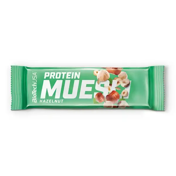 Biotechusa Μπάρα Πρωτεΐνης Muesli Φουντούκι Χωρίς Γλουτένη 30γρ.