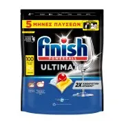 FINISH Powerball Ultimate All in 1 Απορρυπαντικό Πλυντηρίου Πιάτων Ταμπλέτες Λεμόνι 100τεμ
