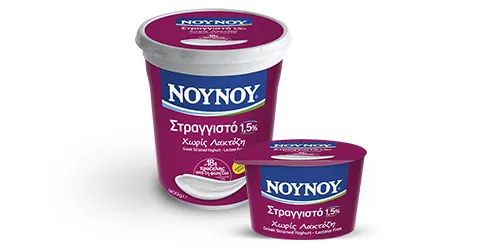 ΝΟΥΝΟΥ γιαούρτι στραγγιστό Χωρίς Λακτόζη 175g συσκευασία 2 τεμ.