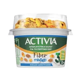 Danone Activia Επιδόρπιο Γιαουρτιού Fiber Νιφάδες Δημητριακών 163gr