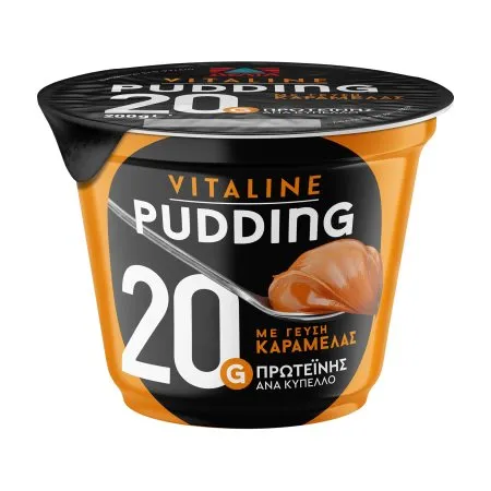 VITALINE ΠΟΥΤΙΓΚΑ PROTEIN ΚΑΡΑΜΕΛΑ  200ΓΡ.