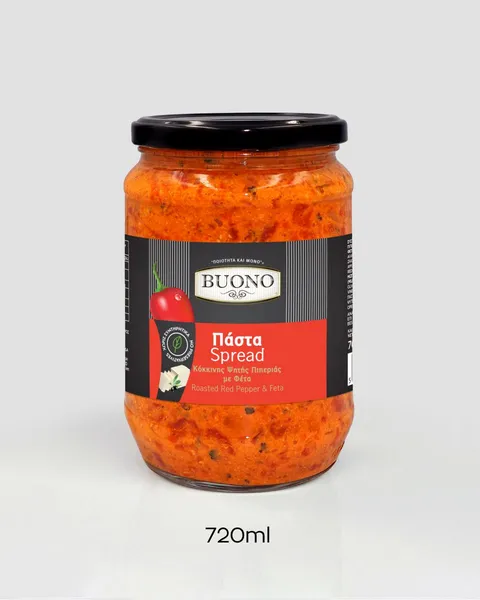 200γρ • πάστα κόκκινης ψητής πιπεριάς με φέτα / πάστα ψητής μελιτζάνας / σάλτσα πιπεριών με μουστάρδα Dijon