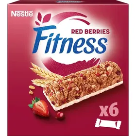 Nestle Fitness Μπάρες Δημητριακών Red Berries 6x23,5gr