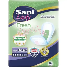 Sani Lady Fresh  Σερβιέτες Ακράτειας Extra No4 16τεμ.