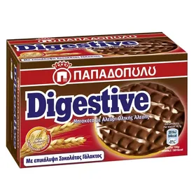 μπισκότα Digestive σοκολάτα γάλακτος ή μαύρη σοκολάτα 200γρ.