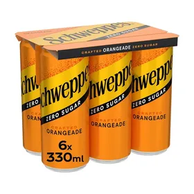 SCHWEPPES Πορτοκαλάδα με γεύση Ανθός Πορτοκαλιού Χωρίς ζάχαρη 6x330ml