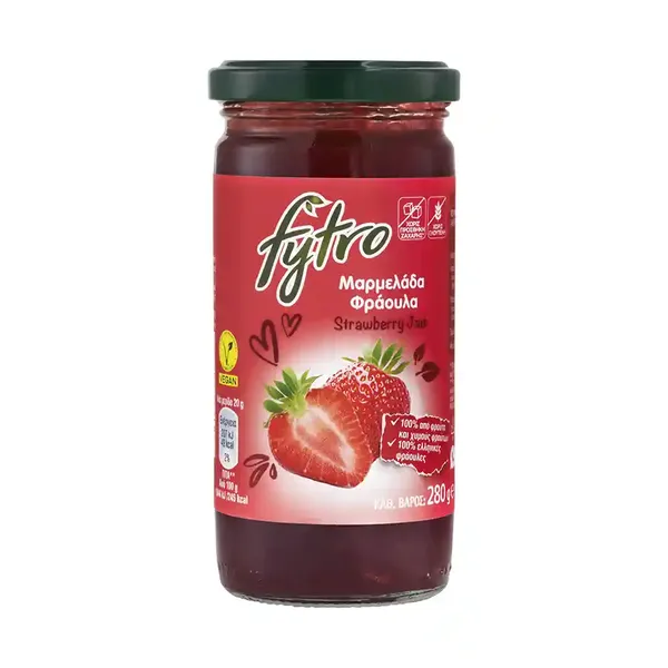 μαρμελάδα φράουλα χωρίς γλουτένη 280γρ.