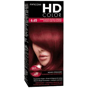 HD Color Σετ Βαφής Μαλλιών Ν6.65 Ξανθο Σκούρο Έντονο Κόκκινο