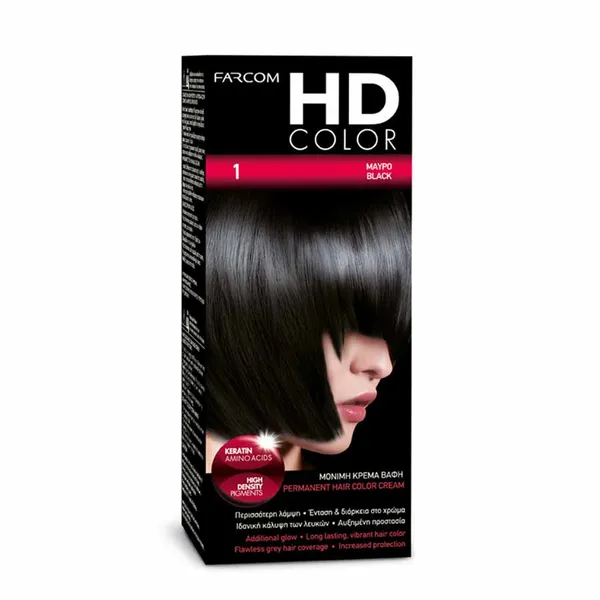 Farcom HD Color Βαφή Μαλλιών Νο1 60ml.