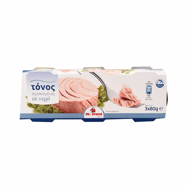 MrGrand Τόνος Σε Νερό 3x80γρ.