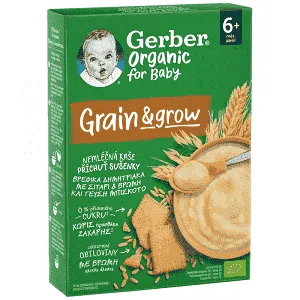 Gerber Organic Βρεφικά Δημητριακά Σιτάρι Βρώμη Μπισκότο Bio 200gr