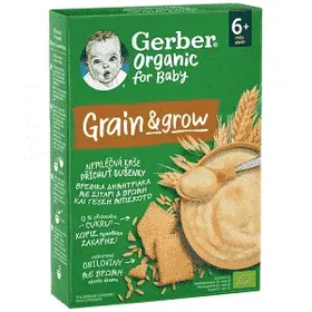 Gerber Organic Βρεφικά Δημητριακά Σιτάρι Βρώμη Μπισκότο Bio 200gr