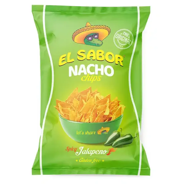 El Sabor Nacho Mexican Τσιπς Jalapeno Χωρίς Γλουτένη 100γρ.