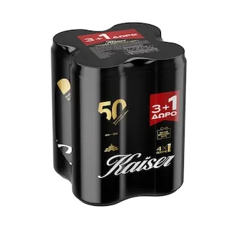 KAISER μπίρα κουτί 500ml (3+1 ΔΩΡΟ)