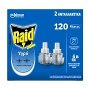 RAID Εντομοαπωθητικό Υγρό 120 Νύχτες ανταλλακτικό 2X36ml