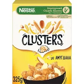 CLUSTERS Δημητριακά Ολικής Άλεσης με Αμύγδαλα 325g