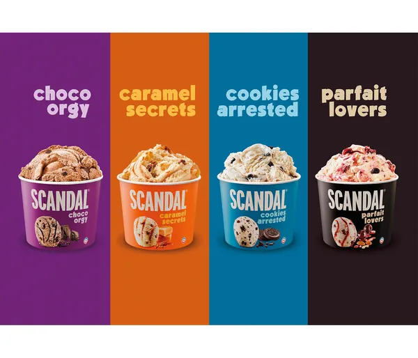 παγωτό choco orgy ή caramel secrets ή cookies arrested ή parfait lovers