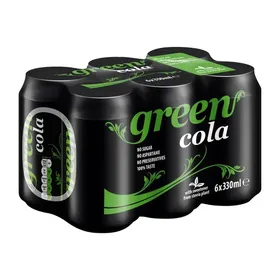 GREEN cola χωρίς ζάχαρη 330ml 6τεμ