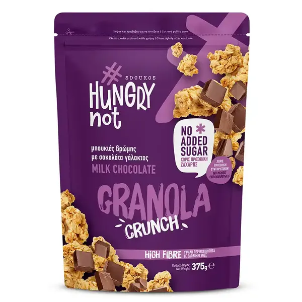 Hungry Not Granola Σοκολάτα Γάλακτος 375gr