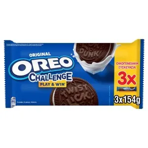 Μπισκότα OREO με κρέμα βανίλια 3x154gr