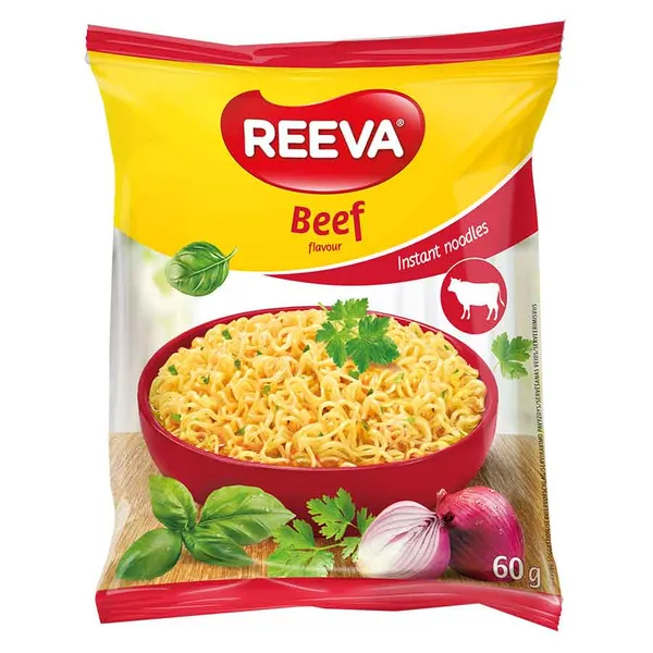 Reeva Instant Noodles Με Βοδινό 60γρ.