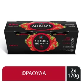 VITALINE GO PROTEIN ΦΡΑΟΥΛΑ 2X170ΓΡ