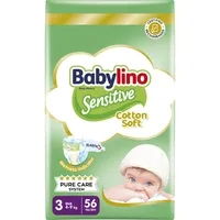 BABYLINO Sensitive Πάνες Cotton Soft Νο3 Midi 4-9kg 56τεμ