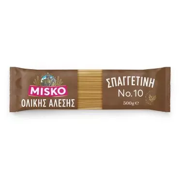 MISKO ΜΑΚΑΡΟΝΙΑ ΣΠΑΓΓΕΤΙΝΗ No10 ΟΛΙΚΗΣ ΑΛΕΣΗΣ 500GR