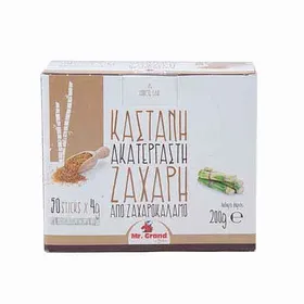 MrGrand Ζάχαρη Καστανή Sticks 50x4γρ.