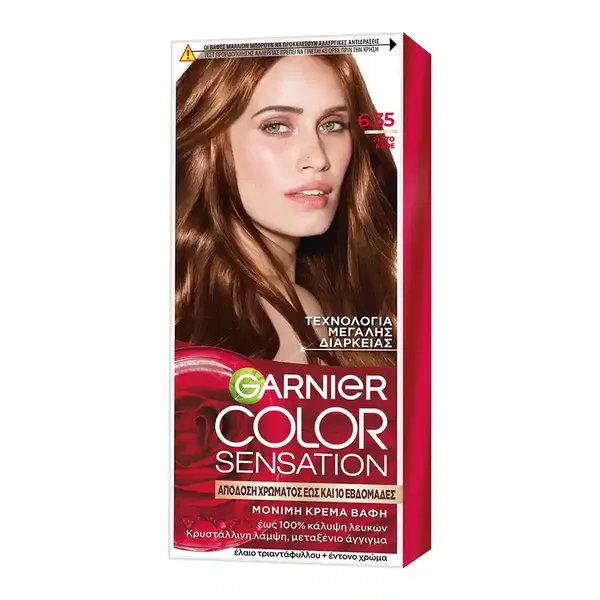 L'oreal Garnier Color Sensation Βαφή Μαλλιών No6.35 Ζεστό Καφέ 40ml.