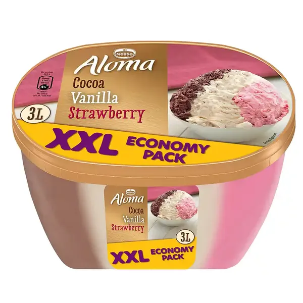 Aloma XXL Βανίλια - Σοκολάτα - Φράουλα 1,455gr 3lt