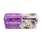 ΔΕΛΤΑ Vitaline Επιδόρπιο Γιαουρτιού με Cacao Nibs & Βανίλια Χωρίς προσθήκη ζάχαρης 2x170g
