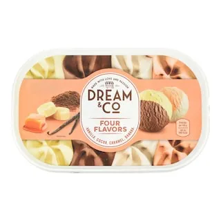 DREAM & CO Παγωτό Βανίλια Κακάο Καραμέλα Μπανάνα 1.5kg