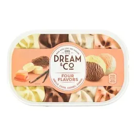 DREAM & CO Παγωτό Βανίλια Κακάο Καραμέλα Μπανάνα 1.5kg