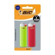 BIC Maxi Αναπτήρες Διάφορα χρώματα 2τεμ
