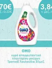 υγρό απορρυπαντικό πλυντηρίου ρούχων Τροπικά Λουλούδια 30μεζ