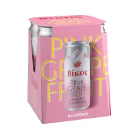Αναψυκτικό Pink Grapefruit κουτί Βίκος 4x330 ml