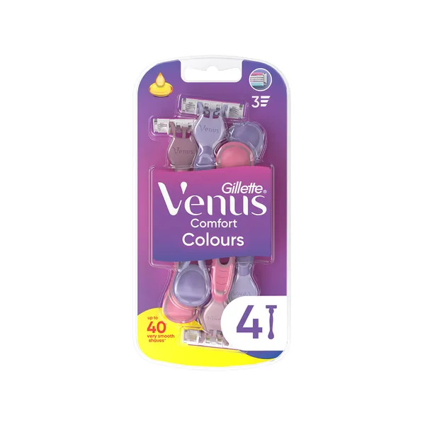 GILLETTE Venus Comfort Colours Ξυραφάκια μιας χρήσης 4τεμ.
