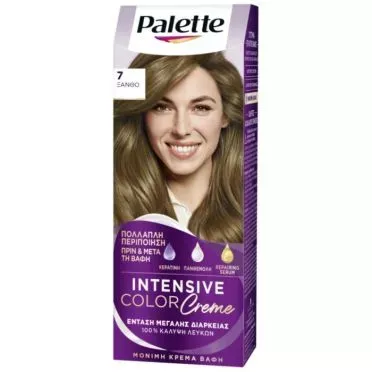 Palette Μόνιμη Κρέμα Βαφή Μαλλιών 7 ΞΑΝΘΟ 1 τεμ.