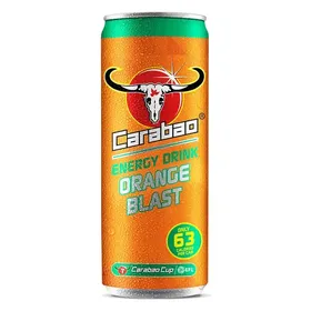 Carabao Energy Drink Orange Blast 330ml.