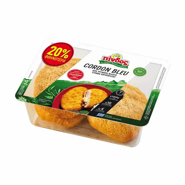 Πίνδος Gordon Bleu Κοτόπουλο Ελληνικό Νωπό 370γρ. (-20% Φθηνότερα)