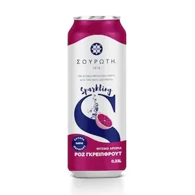 Σουρωτή Ανθρακούχο Νερό Με Γεύση Pink Grapefruit 330ml.