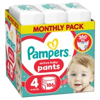 Πάνες-Βρακάκι Μέγεθος 4 9-15kg Pampers Pants 186τεμ