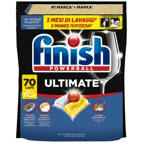 FINISH ultimate all in 1 κάψουλες πλυντηρίου πιάτων (70τεμ.)