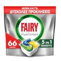 Fairy Platinum Ταμπλέτες Πλυντηρίου Πιάτων Λεμόνι XXL 66τεμ
