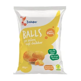 ζάλφα Balls Snacks με Τσένταρ 85gr