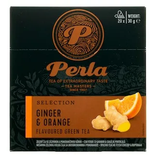 PERLA BEVERAGES Τσάι Πράσινο Τζίντζερ Πορτοκάλι 20x1.5g