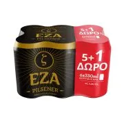 EZA Pilsener μπύρα κουτί 330ml 5+1 ΔΩΡΟ